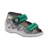 Papuče BEFADO sandálky zelený pásik