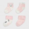 Dievčenské froté ponožky MAYORAL 9302 4 páry ružové