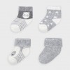 Univerzálne froté ponožky MAYORAL 9302 4 páry šedé