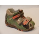 Letné sandále, hnedo-zelené
