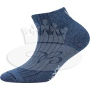 Detské ponožky so striebrom šedé melír