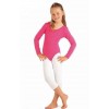 Dievčenský dres LITEX biely ružový dlhý rukáv