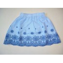 Dievčenská sukňa - vzor modrý