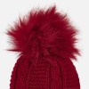 Dievčenská zimná čiapka s brmbolcom MAYORAL 10706 červená