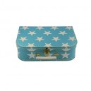 Kufrík jednofarebný hviezdičky - modrý