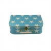 Kufrík jednofarebný hviezdičky - modrý