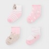 Dievčenské ponožky MAYORAL 9306 4 páry ružové