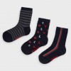 Chlapčenské ponožky MAYORAL 10873 balenie 3 páry červené