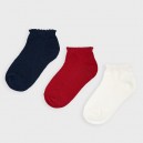 Dievčenské ponožky MAYORAL 10877 balenie 3 páry červená