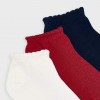 Dievčenské ponožky MAYORAL 10877 balenie 3 páry červená