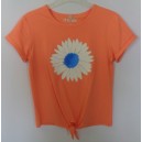 Dievčenské tričko margarétka oranžové