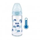 Sklenená dojčenská fľaša NUK 240 biela