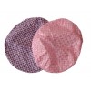 Kockovaná baretka s kvietkami, fialová