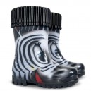 Oteplené gumáky - Zebra