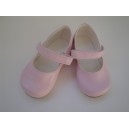 Dievčenské topánky na krst ružové D002